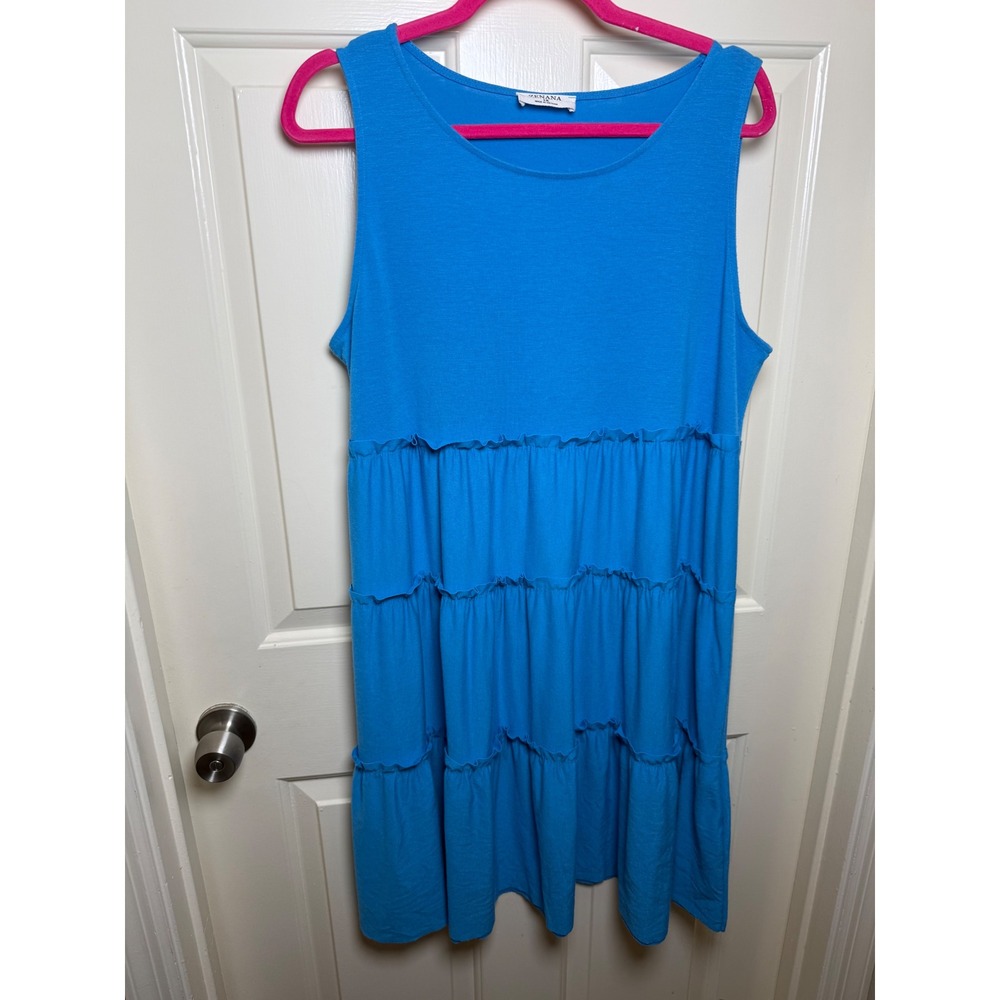 Zenana Blue Tiered Sleeveless Mini Dress